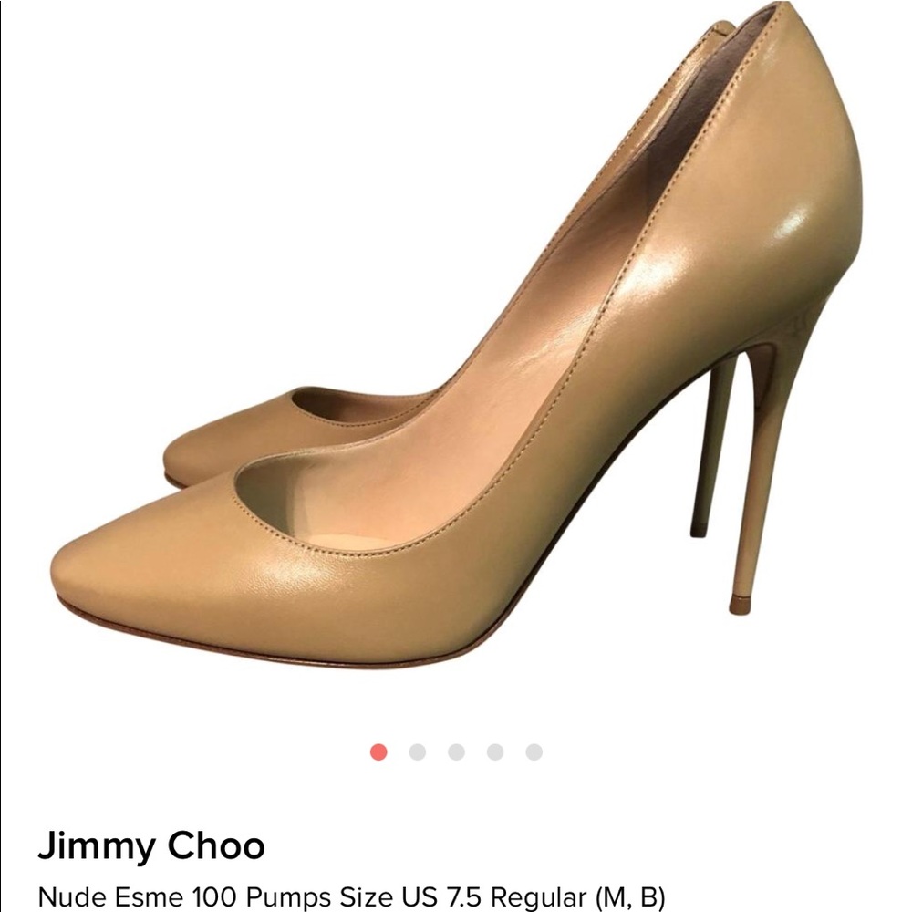 Jimmy Choo Nude Esme 100 Pumps